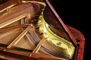 Under the lid: Steinway piano strings and soundboard