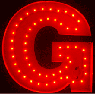 An LED test sign constructed for the study