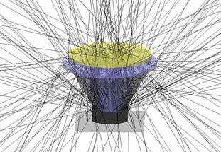 Optical ray-tracing of SPE package