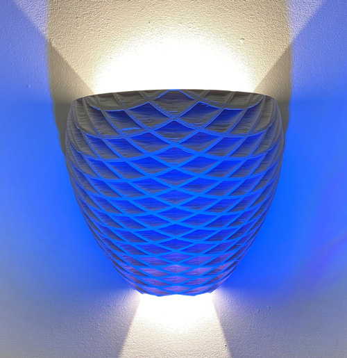 3D-printed wall sconce